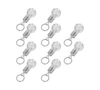10 Pièces Porte-clés Lumineux LED D’ampoule Mini en Plastique