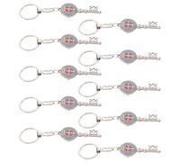 10 Pièces Porte-clés Médaille de Saint Benoît, Pendentif Clé