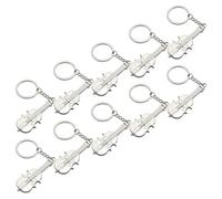 10 Pièces Porte-clés Mini Violon en Alliage de Zinc, Argenté