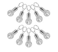 10 Pièces Porte-clés Pendentif Ampoule LED Créatif en Plastique