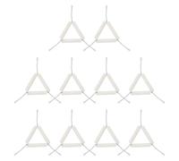 10 Pièces Porte-creuset Triangle D'argile en Céramique et Fer | Matériel Pédagogique, Instruments Pédagogiques, Blanc, Facile à Transporter Ranger, Haute Résistance