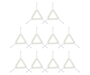 10 Pièces Porte-creuset Triangle D'argile en Céramique et Fer | Matériel Pédagogique, Instruments Pédagogiques, Blanc, Facile à Transporter Ranger, Haute Résistance