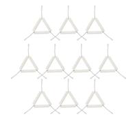 10 Pièces Porte-creuset Triangulaire en Céramique et Fer | Triangle D'argile Blanc, Équipement Expérimental, Facile à Ranger Transporter, Usage Pédagogique