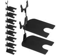 10 Pièces Porte-étiquette Noir en Fer, Pince Double | Base Antidérapante Stable, Partie Supérieure Rotative et Réglable, pour Labels, Cartes Professionnelles, Boutiques et Salons