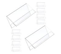10 Pièces Porte-nom Transparent Double Face PET | Support de Siège Stable, Disposition Organisée, Améliore la Communication D’équipe, Lot