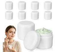 10 Pièces Pots de Cosmétiques 50ml en Pp, pour Voyage | Contenants Légers et Portables, Étanches, Adaptés aux Soins Produits Capillaires, Blanc