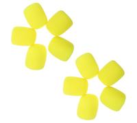 10 Pièces pour Microphone en Mousse Bonnette Anti-vent Jaune | Mousse Haute Densité Micro-perforée, Fine et Discrète, pour Micros Portatifs, Karaoké et Sessions