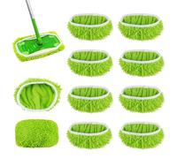 10 Pièces pour Swiffer Chiffons De Sol Humides Et SèChe en Microfibre Kit,25,4x11,5cm RéUtilisables pour Swiffer Sweeper Mop, pour AdaptéEs à Tous Types De Sols