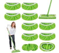 10 Pièces pour Swiffer Chiffons De Sol Humides Et SèChe en Microfibre Kit,25,4x11,5cm RéUtilisables Mop pour Swiffer Sweeper, pour AdaptéEs à Tous Types De Sols