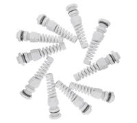 10 Pièces Presse-étoupe Nylon Blanc 4-8mm, Étanche, Anti-Torsion | Installation Rapide, pour Câble et Fil, Usage en Automatisation Industrielle, Connecteur de Panneau, Lot Unique