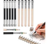 10 Pièces Prolongateurs de Crayon en Bois, Extension de Crayon avec Poignée, Prolongateurs de Stylo à Double Tête, Extension Pencil avec Poignée pour Dessiner, Esquisser, Faire Ses Devoirs