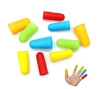 10 Pièces Protecteurs de Doigts en Silicone Protecteurs de Doigts de Pistolet à Colle Chaude pour la Couture, Cire, Jardinage, Adhésifs, Scrapbooking, Couture, 5 Couleurs, 3 Tailles