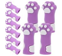10 Pièces Protège-aiguilles à Tricoter Patte de Chat en Silicone
