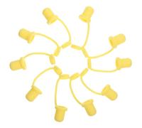 10 Pièces Protège-paille en Silicone Jaune pour Gobelet, 9mm | Bouchon Souple, Installation Facile, Ne Se Déforme Pas, Rangement Simple, pour Paille, Usage Quotidien