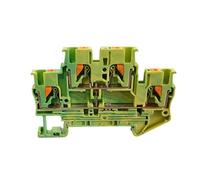 10 pièces PTTB2.5 PTTB-2. Bornier à rail Din double niveau enfichable, connecteur de fil électrique 2 couches, prise 0, mm²(PTTB2.5-PE)