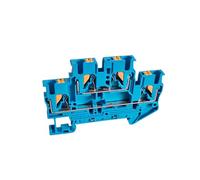 10 pièces PTTB2.5 PTTB-2. Bornier à rail Din double niveau enfichable, connecteur de fil électrique 2 couches, prise 0, mm²(PTTB2.5-blue)