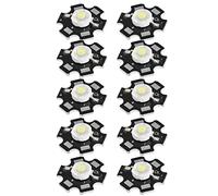 10 pièces puce LED ultra lumineuse, puces de diode électroluminescente haute puissance 3 V SMD perles de lumière à monter soi-même pour plafonnier Downlight lampe de poche lampe (Luz Blanca 1W)