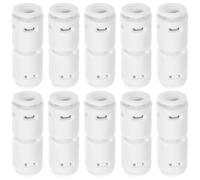 10 Pièces Raccord Droit à Connexion Rapide 1/4 Blanc en Plastique