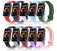 10 Pièces Rechange Bracelets Compatible avec HUAWEI Band 9 et HUAWEI Band 8 Bande Bracelet de Remplacement pour Homme Femme
