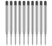 10 Pièces Recharges de Stylo Bille Multifonction,Recharges universelles longueur 9.9 cm,Recharge Standard Internationale,Pour l'école, le bureau (Nero)