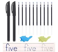 10 Pièces Recharges Estompera Automatiquement, avec 2 Pièces Stylos Magiques, 2 Pièces Correcteur de Prise, pour Livre Calligraphie Enfant Réutilisé