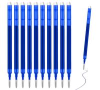 10 Pièces Recharges pour Stylos Remplaçable Effaçables 0,7 mm Encre Thermique,Pointe Moyenne,Stylos gel Adaptés à la Papeterie et aux Situations Scolaires (Bleu)