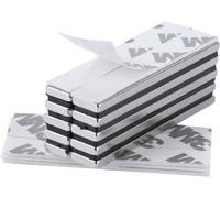 10 pièces rectangle aimants néodyme 60 x 10 x 3 mm avec ruban adhésif de marque 3M, Aimants avec film adhésif autocollant