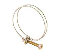10 Pièces Réglable Double Fil Colliers de Serrage Pince Réglable Tuyau Cerceau Plomberie Attache Tuyau D'eau Barbe Pince Tuyau Pince Cerceau (51 mm (46-51))