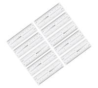 10 Pièces Règle de Mesure des Ongles en Plastique | Échelle Lisible, Format Portable, pour Apprentis Dessin et Ingénieurs, Espaces de Travail, Carnet et Loisirs Créatifs