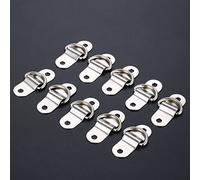 MMLFX 10 pièces remorques de Bateau D Anneau Durable arrimage Crochet Corde Taquet Charge Ancre métal Plat sans Couture D Anneau D Bouton Demi Boucle Ronde