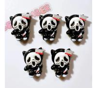 10 Pièces Résine Dessin Animé Halloween Crâne Arc Chat Monstre Vert, Chauve-Souris, Fantôme, Gros Yeux Citrouille Flatback Bricolage Halloween Scrapbook Artisanat-E