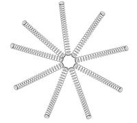 10 Pièces Ressort de Compression Carré en Fer Argenté, 10mm, 1 MM | Bavures, Remplacement Facile, Usage Atelier et Labo, pour Maintenance Machine et Réparation Instrument