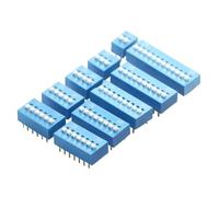 10 pièces rouge bleu interrupteur à bascule espacement 2.54MM DIP cadran le commutateur de Code 1 2 3 4 5 6 7 8 9 10 12 broches commutateur rapide(Blue,DIP_10PCS_6P)