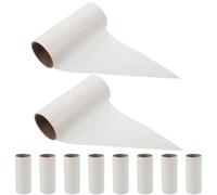 10 Pièces Rouleau Anti-peluches, Feuilles 100mm, Blanc | Papier Adhésif Pp, Format Compact pour Voyage, Retire Débris sur Vêtements, Recharge Continue