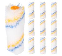 10 Pièces Rouleau de Peinture 4 Pouces, Tête Plate, Polyester ABS | Peintures à L’eau L’huile, Usage Bricolage et Placards, Lot Pratique, Liaison Solide