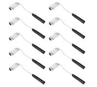 10 Pièces Rouleau de Peinture Argenté Réutilisable | Outil de Peinture Murale, Usage Domestique et Détails, Plastique Fer Coton Fibre Chimique