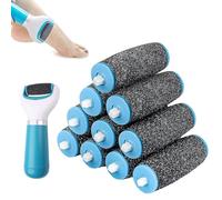 10 Pièces Rouleaux de Remplacement,Rouleaux de Remplacement pour Pedicure Pied Electrique,Rouleau Scholl,Scholl de Remplacement, de Remplacement Compatible avec Scholl Velvet Smooth.