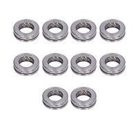 10 Pièces Roulements de Butée D'avion Haute Précision Détachable Miniature Kit de Roulement Axial en Métal (51103)