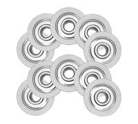 10 Pièces Roulements de Guide en U, Acier Argenté | Usinage de Précision, Compatibilité Multi-modèles, pour Rails Linéaires et Mise à Niveau D'atelier