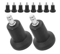 10 Pièces Roulettes Fixes de Chaise de Bureau 2 Pouces | Nylon et Fer, Anneau de Fixation Robuste, pour Chaise Pivotante et Sol Dur