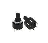 10 pièces RS16 16 MM commutateur de bande rotatif 2 pôles 3 4 positions 1 pôle 5 6 8 positions poignée longueur 15 MM interrupteur industriel (Size : 1 Pole 8)