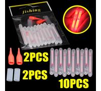 10 Pièces/Sac 4.5*40mm Lucioles Pour Flotteur De Pêche Fluorescent Lightstick Lumière Nuit Flotteur Tige Lumières Bâton Lumineux Foncé #B