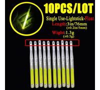 10 Pièces/Sac 4.5*40mm Lucioles Pour Flotteur De Pêche Fluorescent Lightstick Lumière Nuit Flotteur Tige Lumières Bâton Lumineux Foncé #A