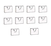 10 pièces Sac Cadeau, Sac en Papier Blanc,Sacs en Papier Avec Poignées,Pochette Cadeau, pour Personnalisation, Transport, Vente au Détail, Marchandises, Mariage Gift Bag