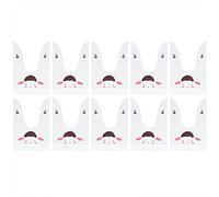 10 pièces sac de cuisson bricolage longue oreille bonbons sucrés biscuits aux canneberges sac d'emballage pour la maison boulangerie Camping matériau EVA Durable 13.5x23cm (Sac à biscuits : 10