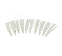 10 PièCes Sac Mini Taille Calmar Poulpe Forme AppâT De PêChe Leurre Outils De PêChe Rouge Et Blanc