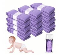10 pièces Sacs à couches violets pour poubelles à couches, compatibles avec Twist & Click, Tommee Tippee, Sangenic SimpIee, Angelcare, Genie, Munchkin et autres marques, sacs à ordures épais anti-odeu