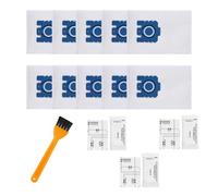 10 Pièces Sacs à Poussière de Rechange Compatibles avec Miele Classic C1 complet C2 complet C3 S2 S5 S8 S400, 3 Protection Moteur, 3 Filtres d'échappement, 1 Brosse de Nettoyage