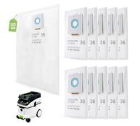 10 Pièces Sacs à Poussière pour Festool SELFCLEAN CT 36 / CTM 36 E/CTL 36 E Sac filtre SELFCLEAN de Rechange Aspirateur Accessoires