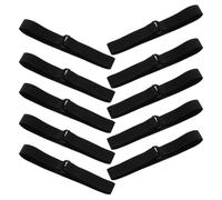 10 Pièces Sangle de Fixation Auto-adhésive Noir | Polyester et Nylon, Serrage Puissant, Pose Rapide, sans Résidu Collant, pour Câbles et Organisation Bureau